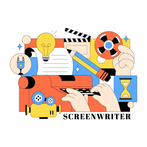10 Screenwriter Vector Illustration cover image.
