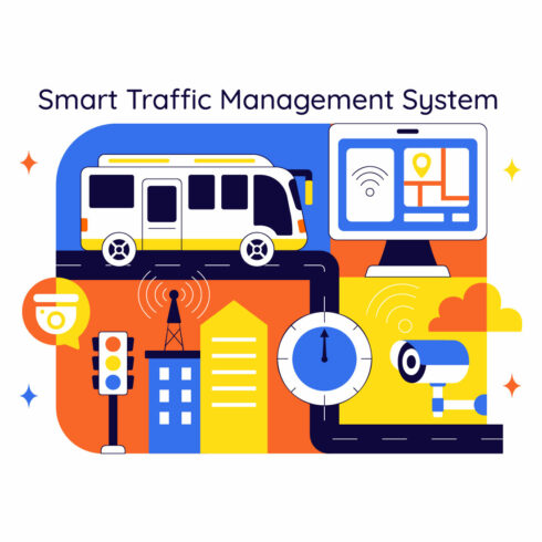 10 Smart Traffic Management System Illustration cover image.