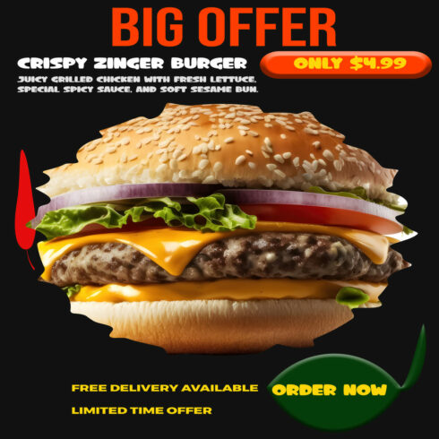 Bold Street Fast Food Promo Template cover image.