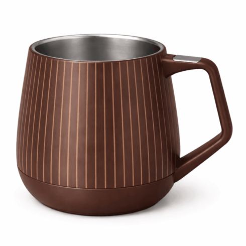 Light Brown & Chocolate Brown Mug Mockup Pair with Lining Design cover image.