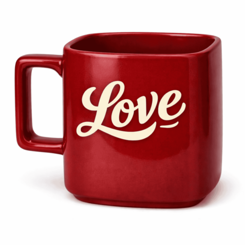 Romantic Red Tone Mug Duo with Love Typography cover image.