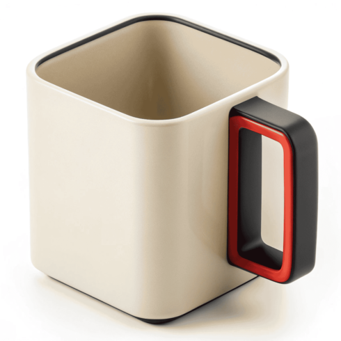 Elegant Cream, Black & Red Coffee and Tea Mug Mockup Pair cover image.