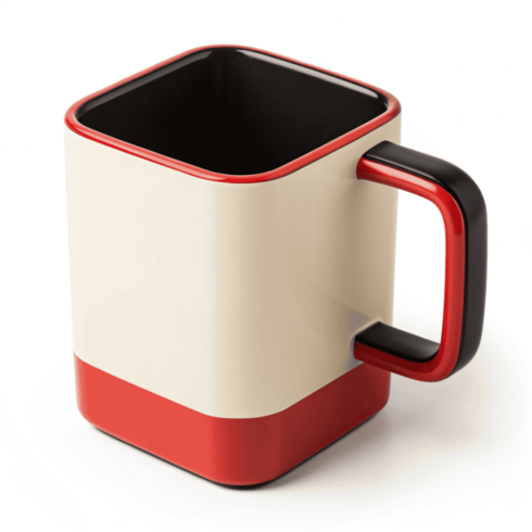 Stylish Three-Tone Ceramic Coffee & Tea Mug Mockup Duo cover image.