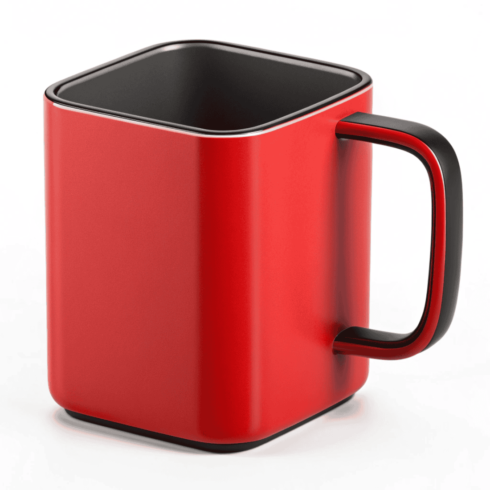Bold & Elegant Red & Black combination Coffee and Tea Mug Mockups Duo cover image.