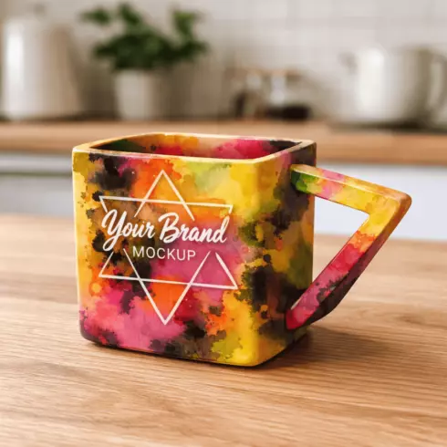 Bold Spectrum Square Mug Mockup Duo for Branding style Showcase cover image.