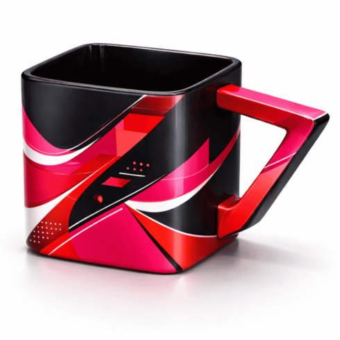 Vivid Fusion – Multicolor Square Coffee Mug Duo cover image.
