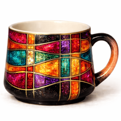 Shimmer Line Mug Mockup Duo – Multicolour Horizontal & Vertical Design cover image.