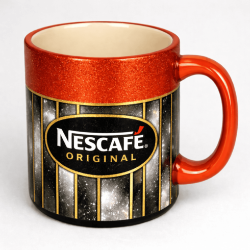 Shimmer Streaks – Multicolour Nescafe Stripe Coffee Mug Duo cover image.