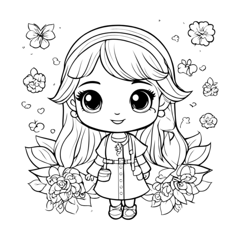 Chic Floral Pattern for Girls T-Shirt cover image.