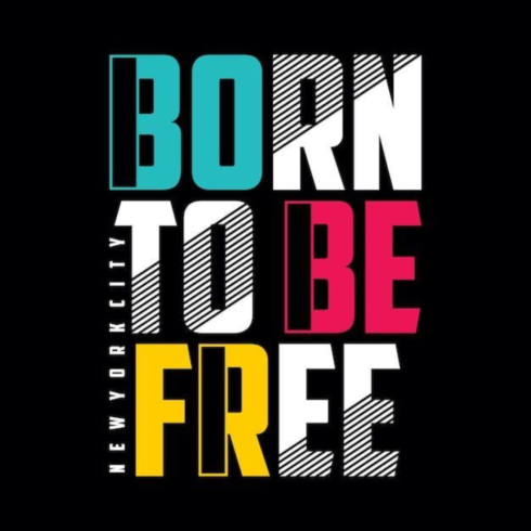 Born To Be Free New York City – Urban Streetwear Typographic Vector cover image.