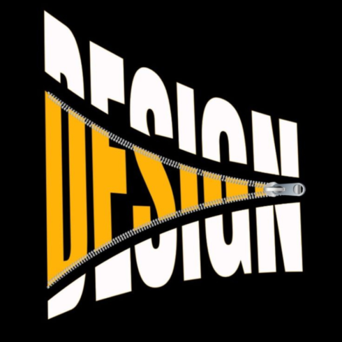 Creative Zipper Typography – Modern Urban Vector T-Shirt Design cover image.