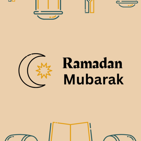 Ramadan Mubarak T-shirt design cover image.