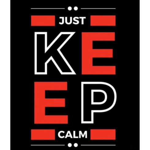 "Just Keep Calm" Modern Typography – Bold Geometric Motivational Vector Art cover image.