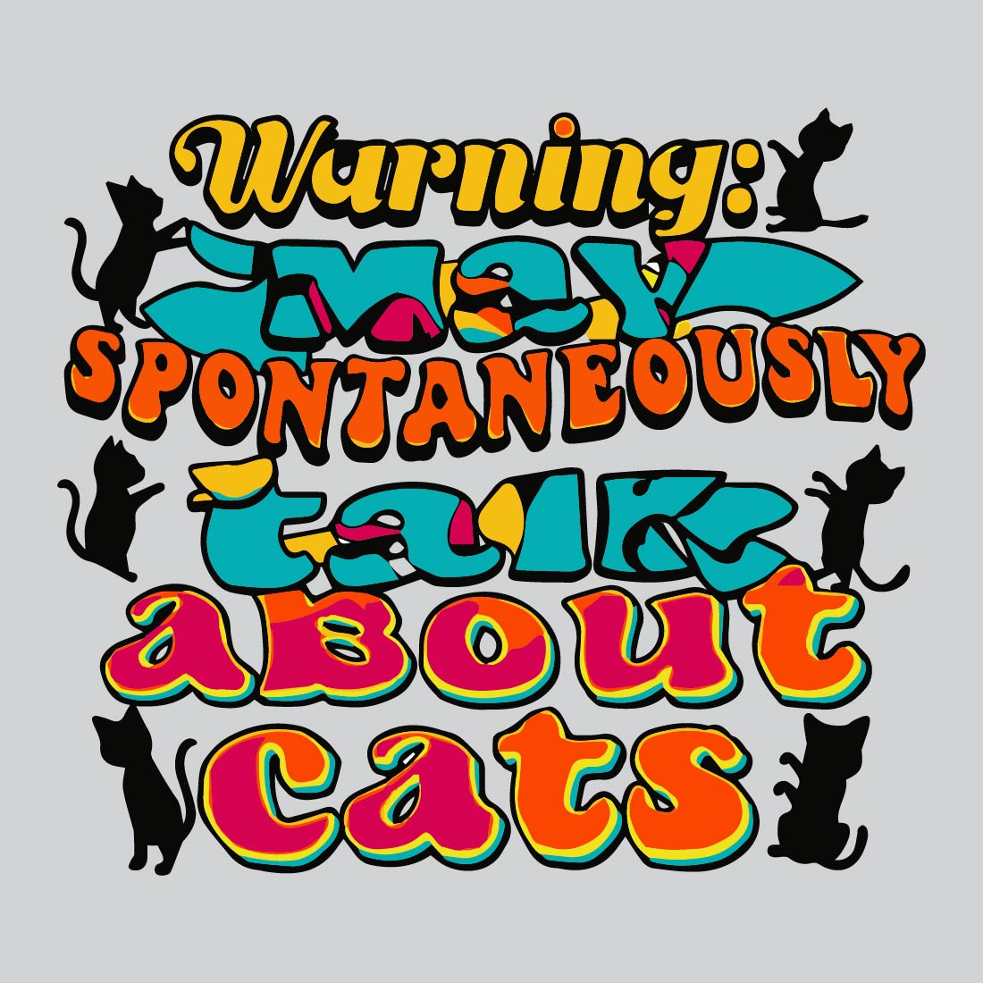 Warning May Spontaneously Talk About Cats Shirt - MasterBundles