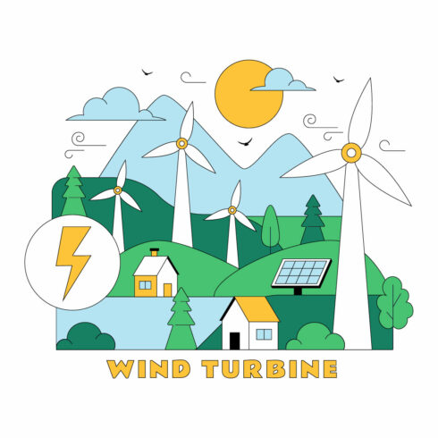 10 Wind Turbine Illustration cover image.