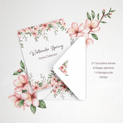 Watercolor Spring Frame Collection – Decorative Borders and Design Elements cover image.