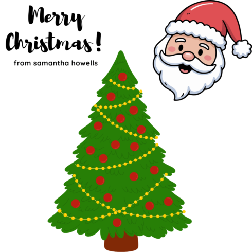 Merry Christmas template cover image.