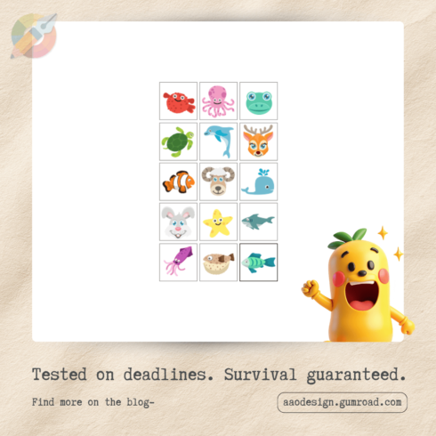 Cute Sea Life & Animal 3D Illustration Bundle cover image.