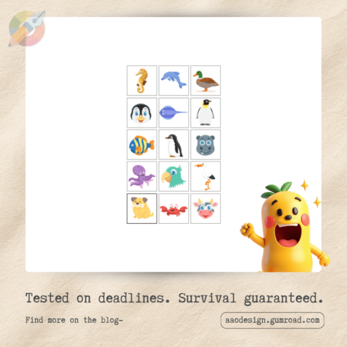 Cute 3D Animal & Sea Creature Illustration Pack cover image.