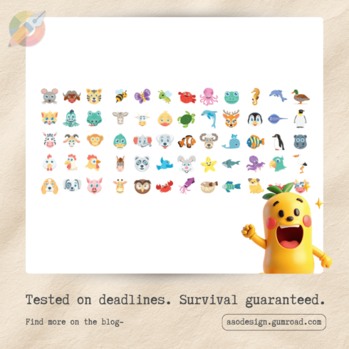 Cute 3D Animal & Sea Life Mega Bundle cover image.