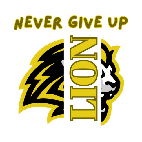 Lion motivation tshirt design cover image.