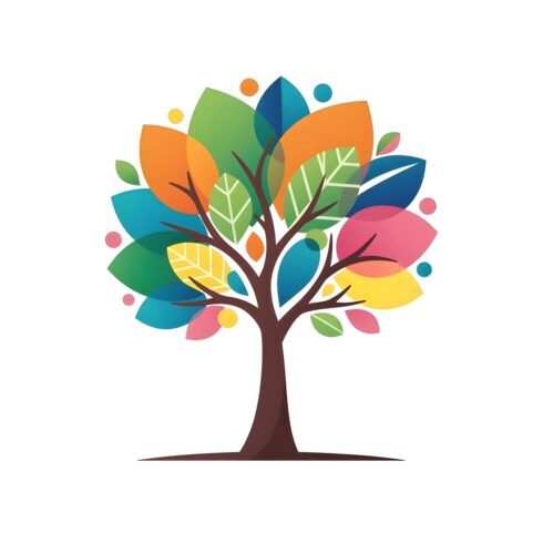 Abstract Tree Painting with Blooming Leaves – Artistic Nature Illustration cover image.