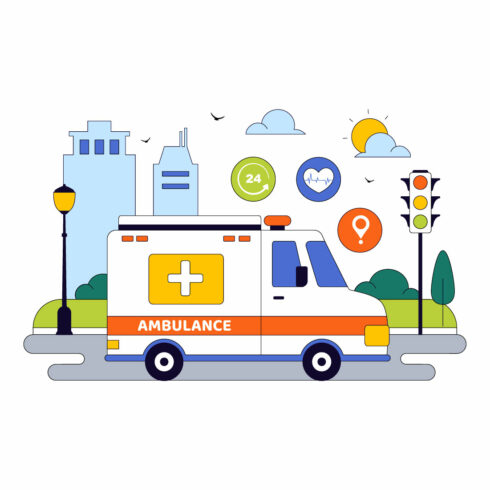 10 Ambulance Vehicle Illustration cover image.