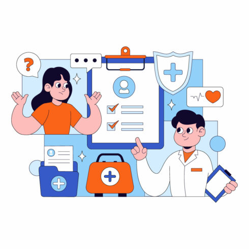 10 Medical Anamnesis Consultation Illustration cover image.