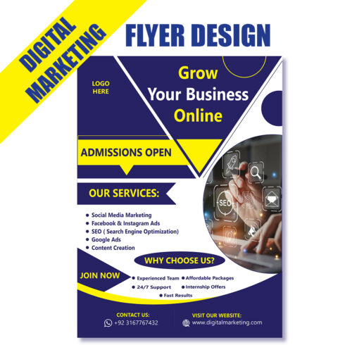 Professional Digital Marketing Flyer Design cover image.