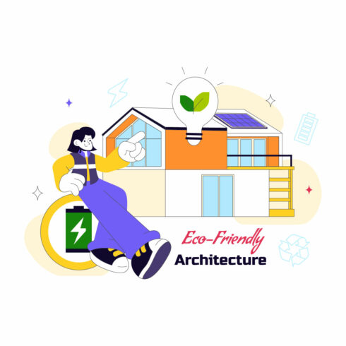 10 Eco Friendly Architecture Illustration cover image.