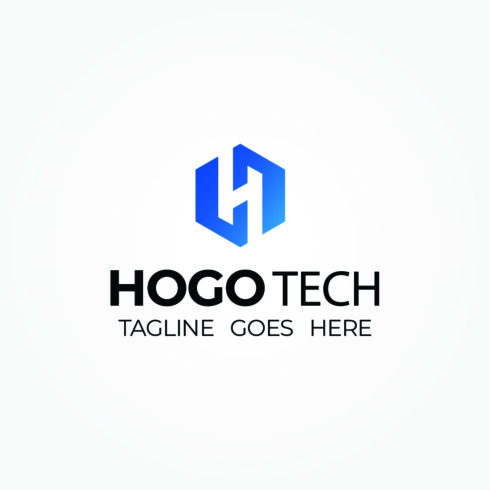 Hogo Tech H letter business logo cover image.