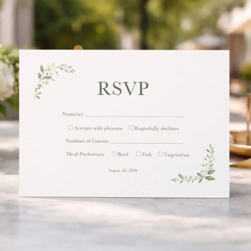 Wedding Invitation Card Mockup cover image.