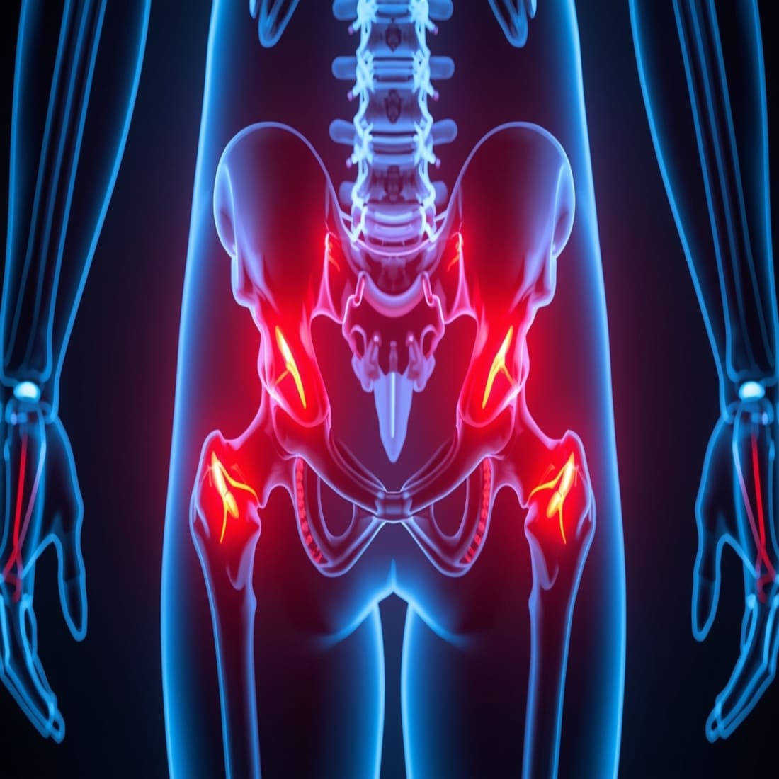 AI Generated Spine Anatomy with Sciatica Pain, Lower Back Pain, Hip ...