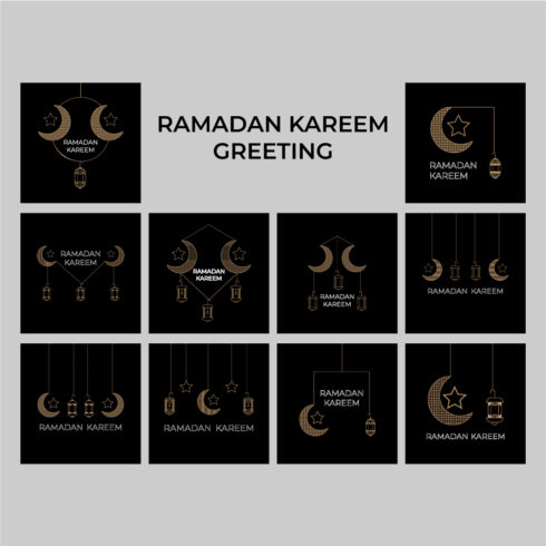 Ramadan Kareem greeting and social media elements cover image.