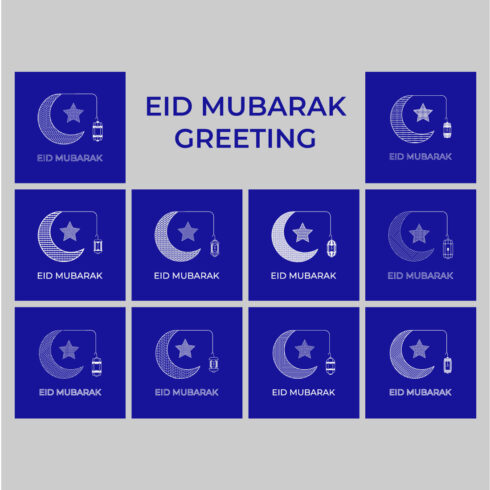 Eid Mubarak Greeting and social media elements cover image.
