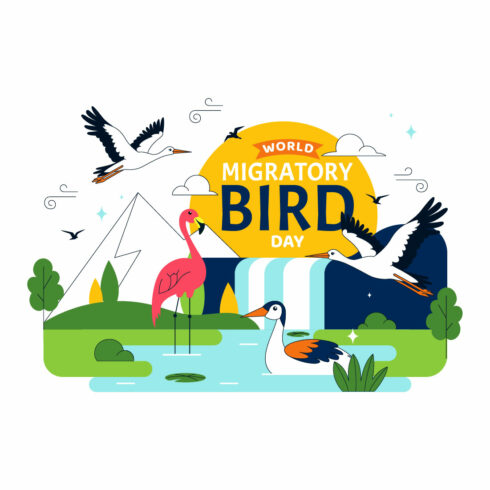 10 World Migratory Bird Day Illustration cover image.