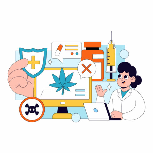 10 Narcologist Vector Illustration cover image.