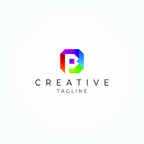 creative P letter business logo cover image.