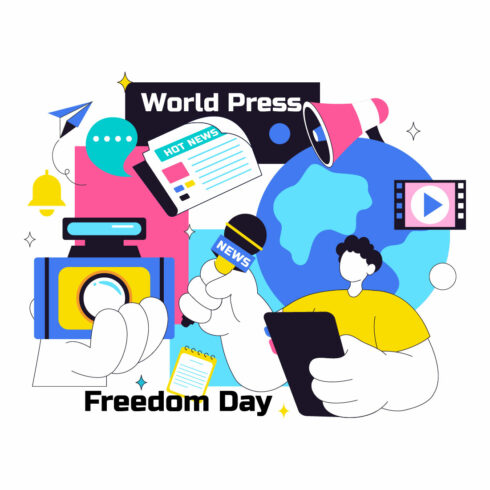 10 World Press Freedom Day Illustration cover image.