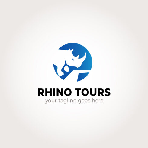 rhino tours business logo cover image.