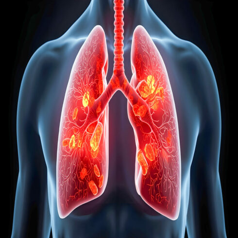 AI Generated Medical Illustration Bundle Showing Tuberculosis Effects on Human Organs Including Lungs Brain Spine Kidneys and Immune System cover image.