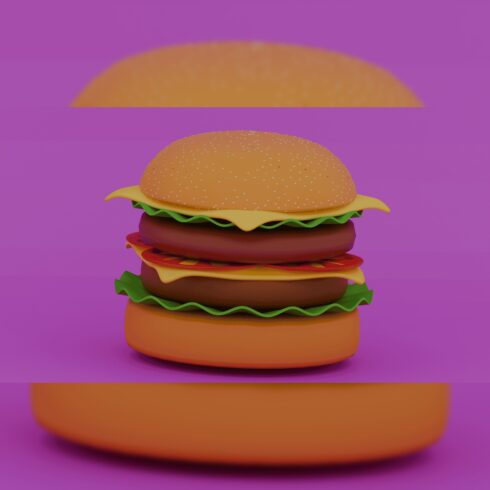 3d model Burger cover image.