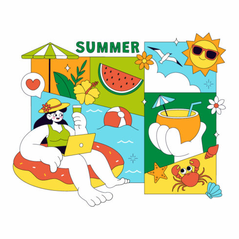 10 Summer Vacation Illustration cover image.