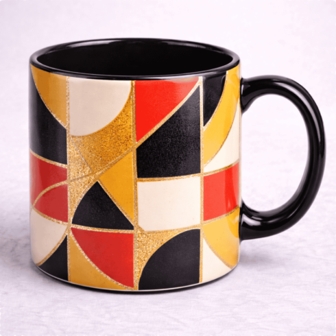 Modern Luxe Geometric Coffee Mug Pair cover image.