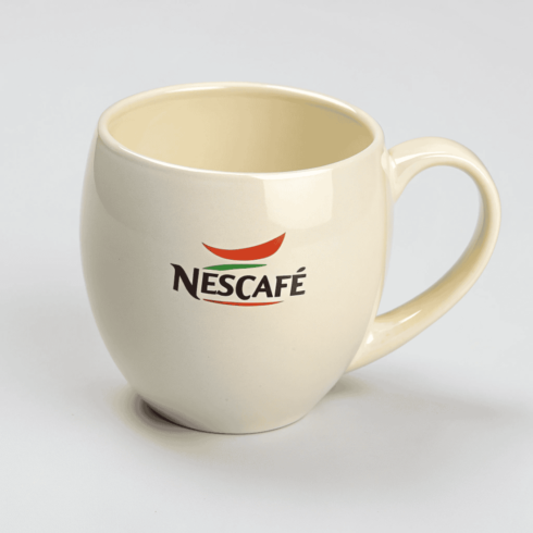 Minimal Off-White Coffee & Tea Mug Mockup with Nescafe Branding cover image.