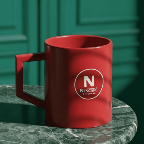 Nescafé Style Branded Mug Duo – High-Quality Mockup cover image.