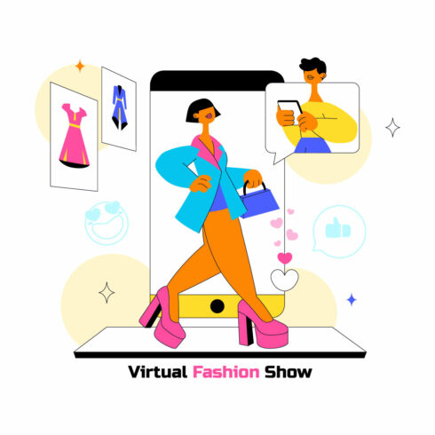 10 Virtual Fashion Show Illustration cover image.
