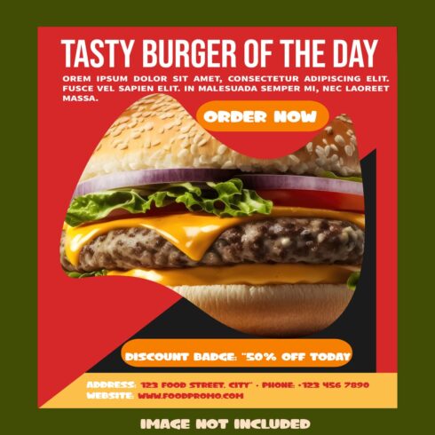 Delicious Food Restaurant Flyer Template cover image.