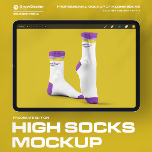 High Socks Mockup – Procreate Edition for iPad cover image.