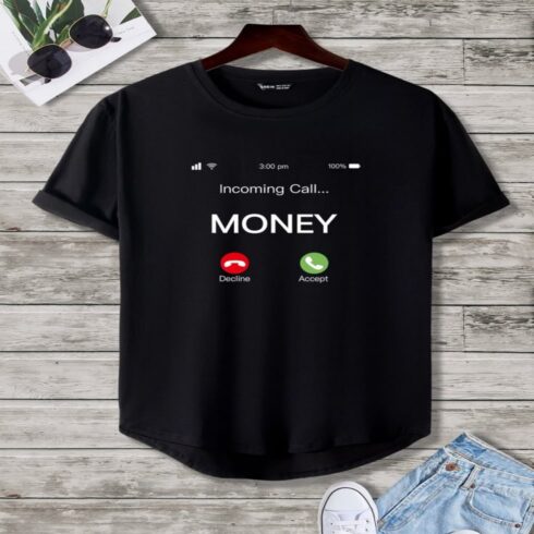 "Money Calling" t shirt design cover image.